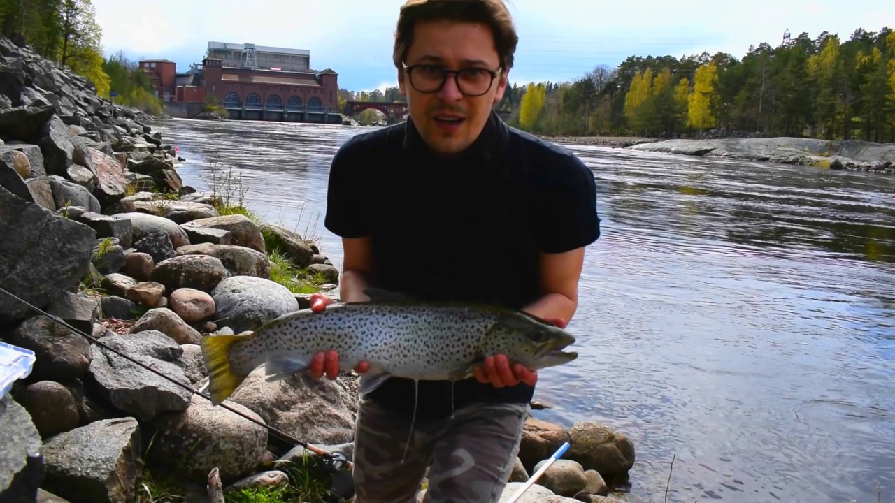 Fishing for trout in Dal&auml;lven river, in central Sweden - 3 May 2020 - Part 2