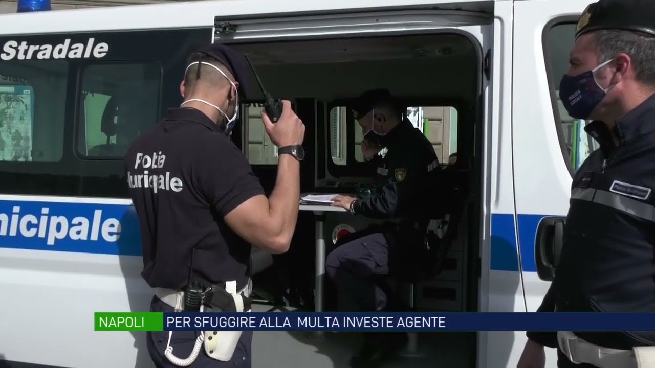 Napoli, sprovvisto di assicurazione e documenti per sfuggire a multa investe agente