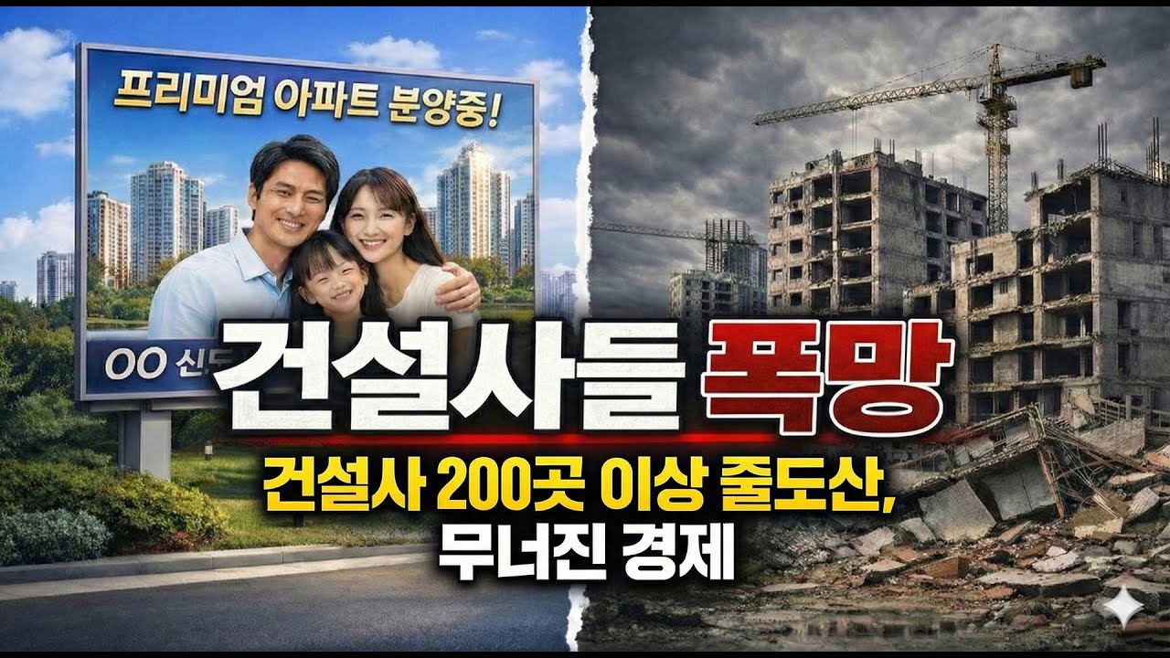 사라진 건설사만 불과 1년만에 200곳… 대한민국 건설업이 무너지고 있다