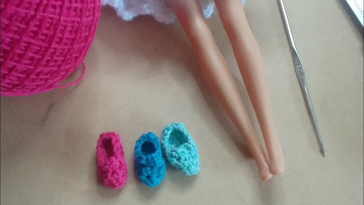 COMO FAZER SAPATINHO DE CROCHÊ DA BARBIE