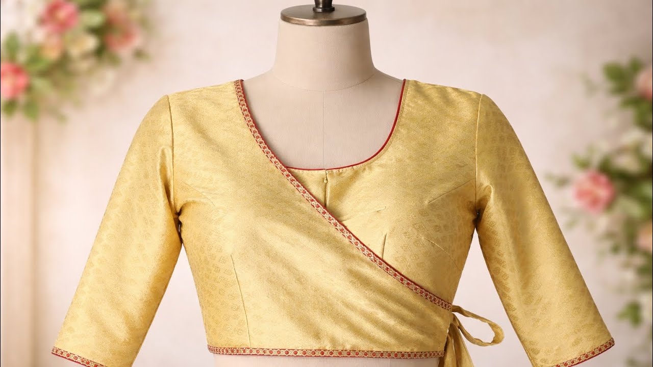 How to Make Golden Glow Angrakha Blouse ✨ l Subscribe for More Videos | thank you l @GudiyaTutorial🌼