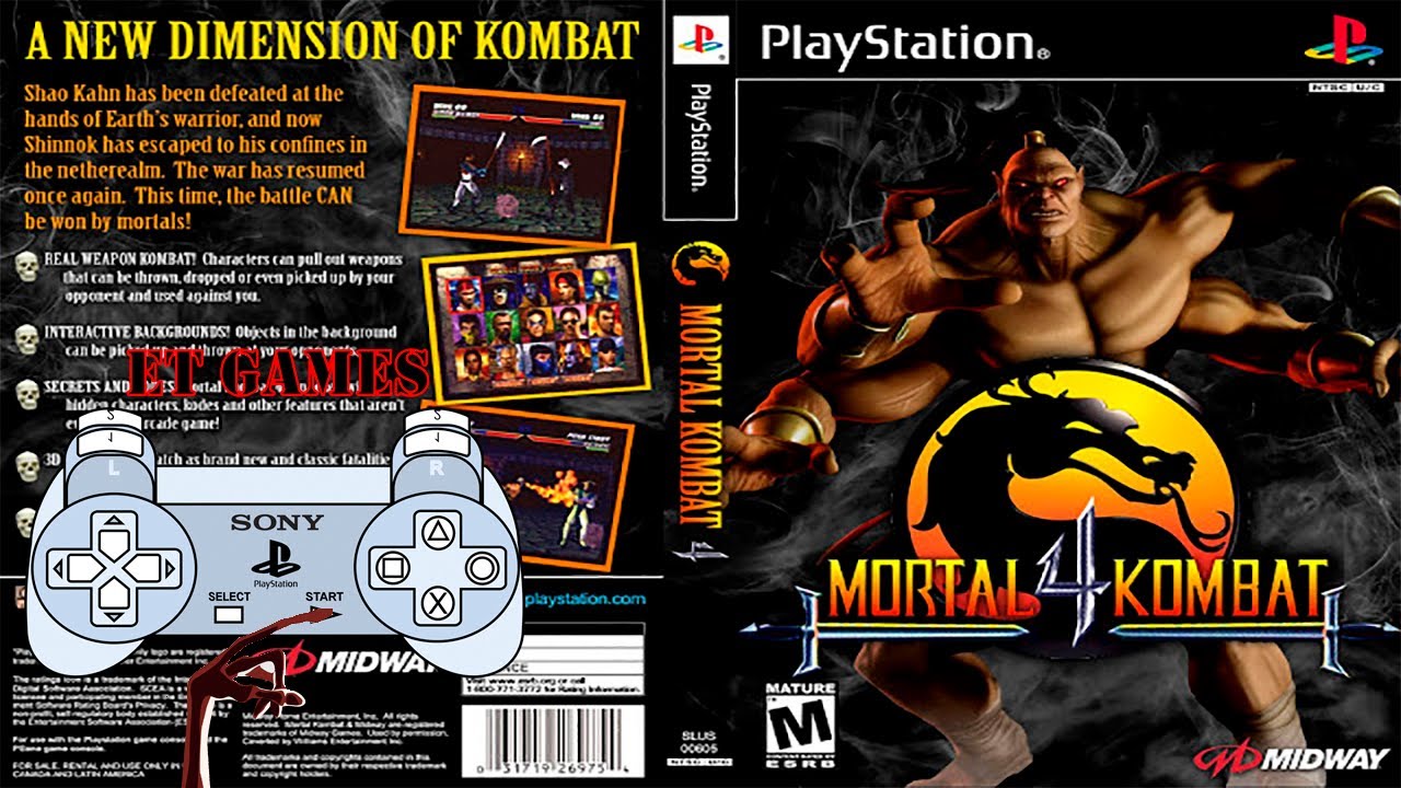 Mortal Kombat 4 - PLAYSTATION - Moves, Fatalities, Codes and Endings