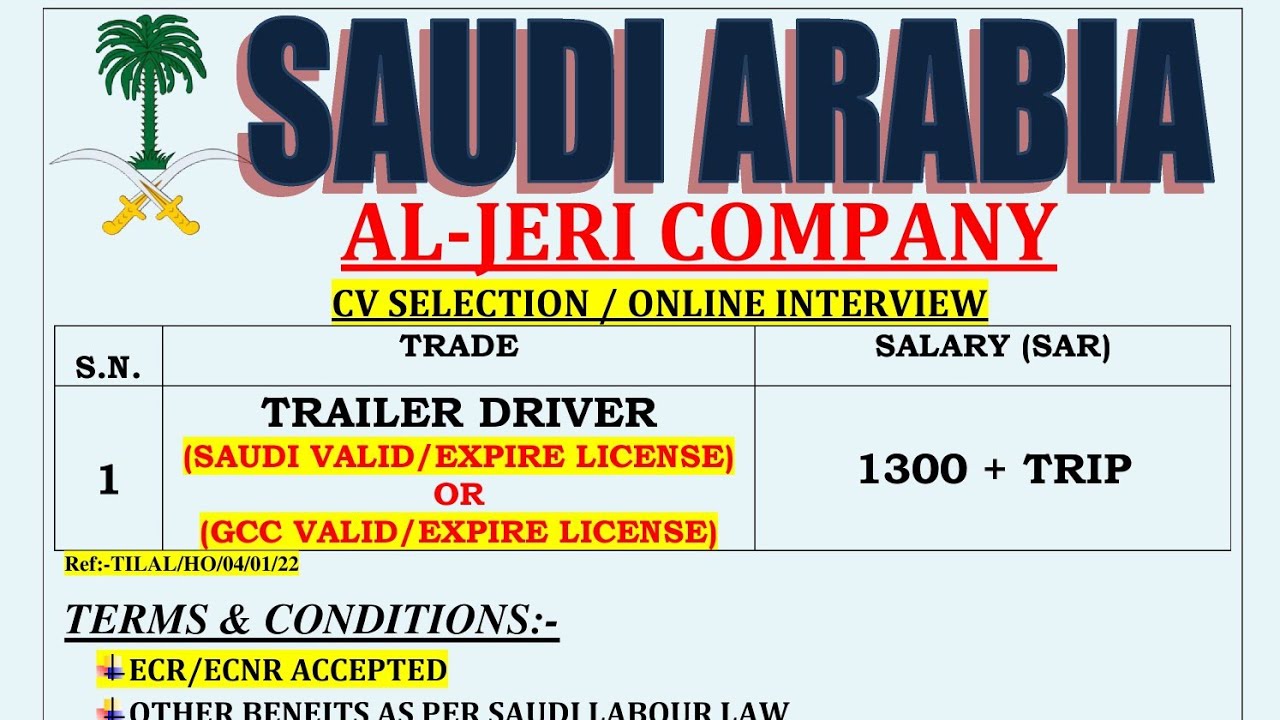 AL JERI CO.JOBS AT SAUDI ARAB, M-Ph. 94183-81725, 98161-71358, @foreignemploymentinfo.vaca7070