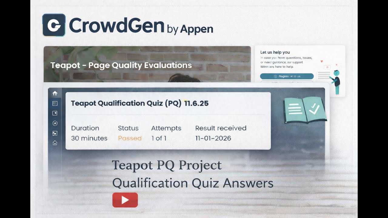 Teapot Project PQ Page Quality | Qualification Quiz Answers | Crowdgen |  #Teapot #PQ #freelancing