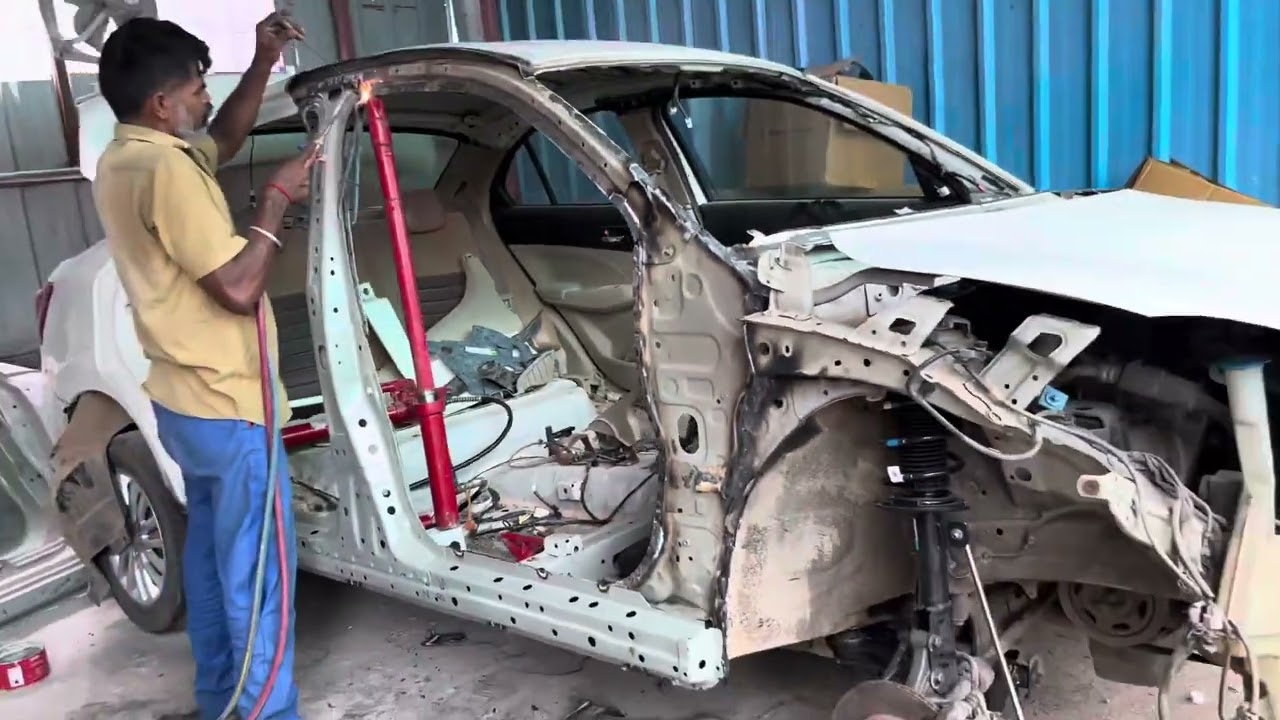 DZIRE MAJOR ACCIDENTAL REPAIR & PAINTING WITH CLAIM