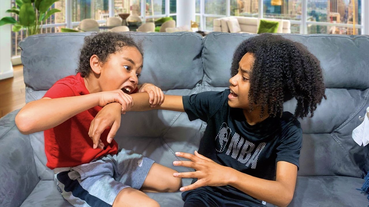 LITTLE BROTHER BITES BIG BROTHER For Bullying Him For BAD GRADES