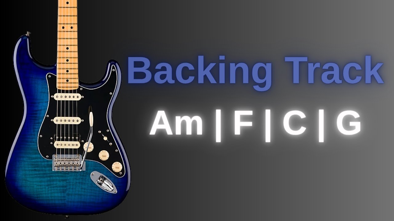 Pop Rock Guitar Backing Track in A Minor | 75 Bpm
