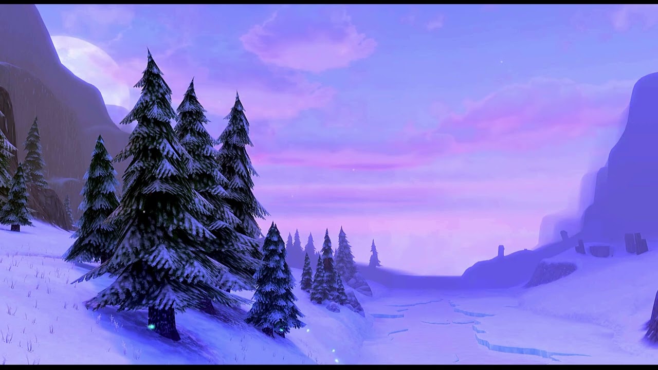 Frozen River Canyon & Snowy Landscape || Beautiful Music || Allods Gamescape || 1 Hour || Rainy Jane