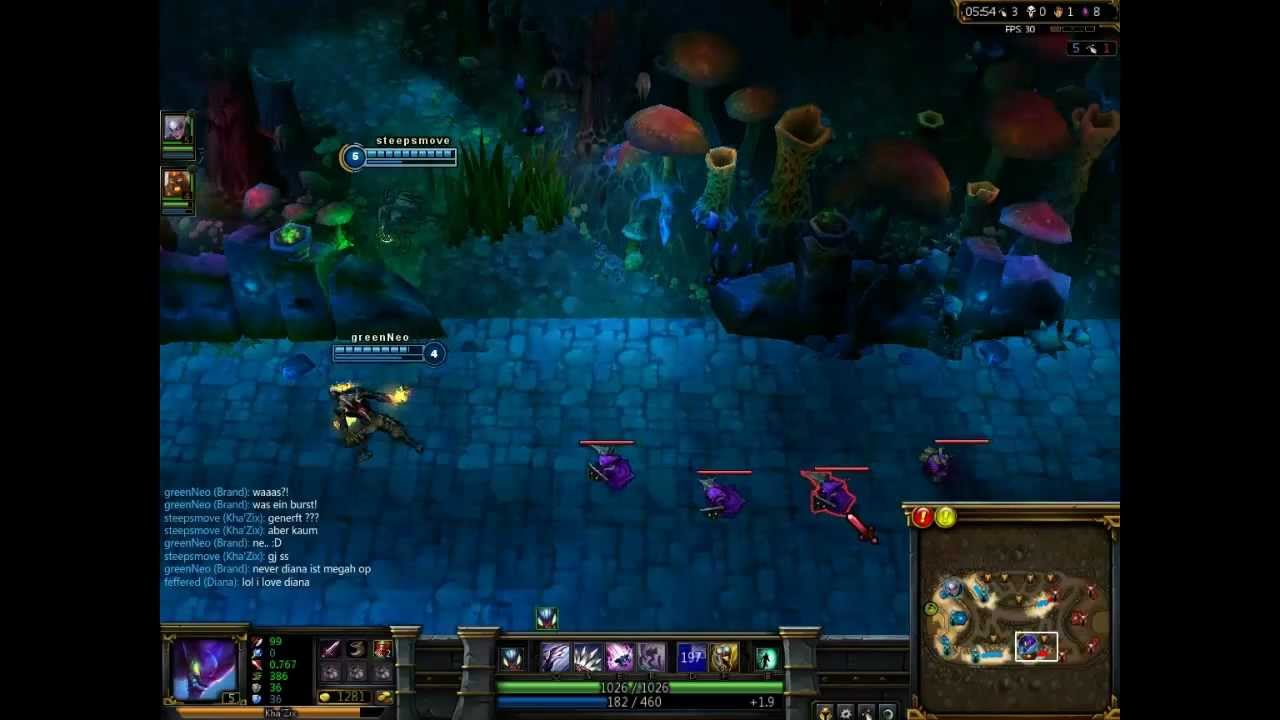 Kah Zix LoL Gameplay (old twisted treeline)