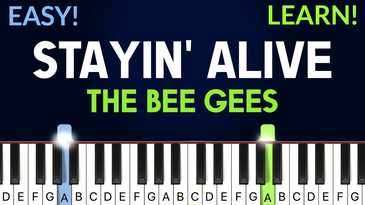 Stayin' Alive - The Bee Gees | EASY Piano Tutorial