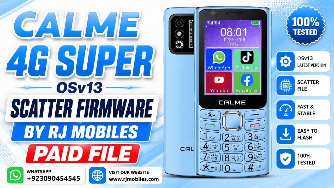 Calme 4G Super OSv13 V05 Scatter Firmware By RJ MOBILES