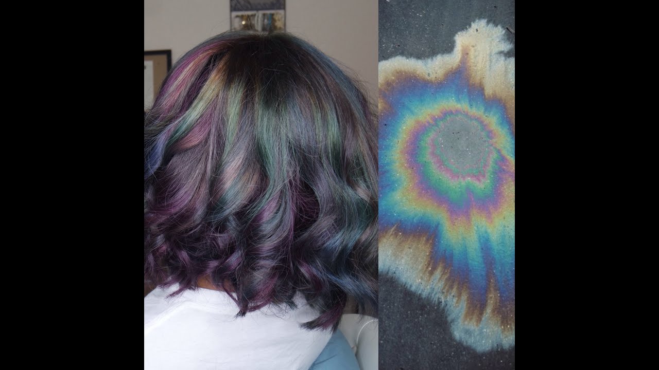 Oil Spill/Oil Slick/Iridescent Hair Color | Tutorial