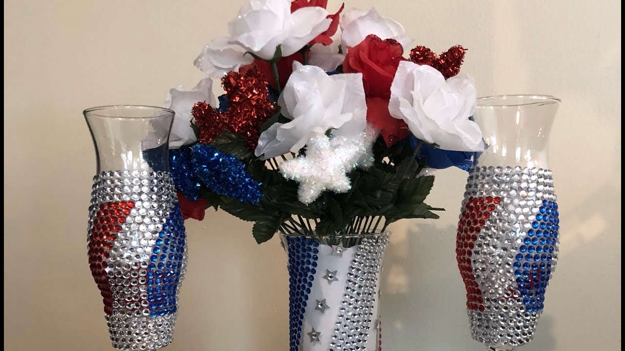 Glam July 4th DIY- Collab || Patriotic Glam Centerpieces