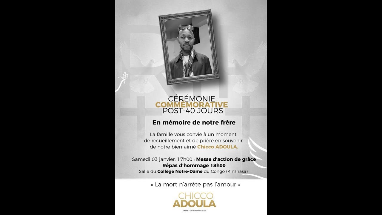 Cérémonie post-40 jours de Chicco Adoula – Partie 2 : Repas d’hommage