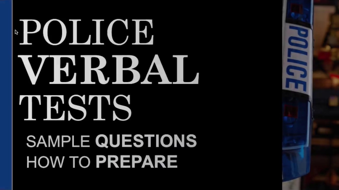 Police Verbal Reasoning Tests - Police Assessments