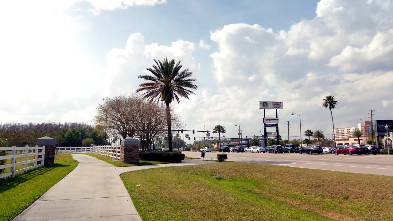 Orlando Suburb Walk: US Highway 192 from Old Town to Celebration &middot; Kissimmee Florida 4K