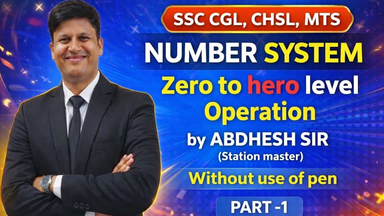 Number System Test OPERATION  BY ABDHESH  SIR #numbersystem #rrbgroupd #railwayexam