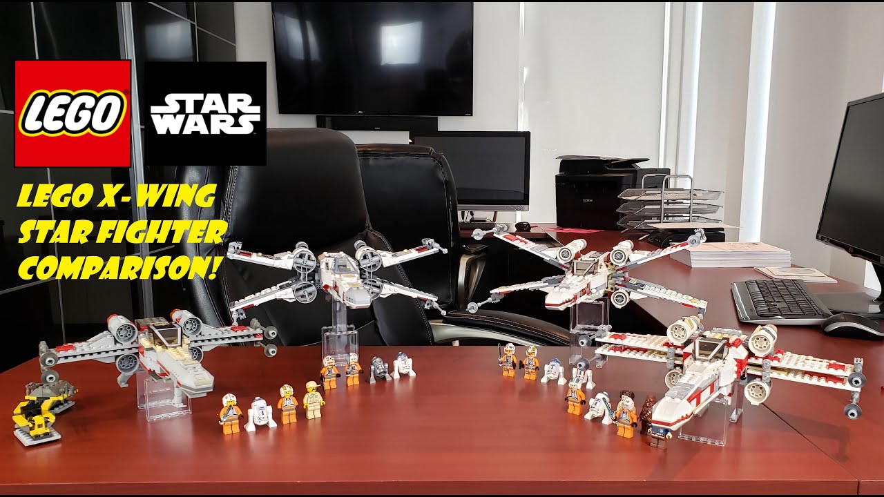 LEGO Star Wars X-Wing Starfighter 7140 (1999),  6212 (2006), 9493 (2012), 75218 (2018), Comparison!