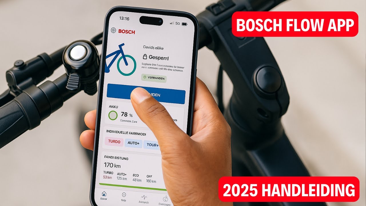 🗺️ Bosch Flow App 2025 Uitleg: Koppelen, Navigeren, Smartphone Grip, E-bike Lock systeem veel meer
