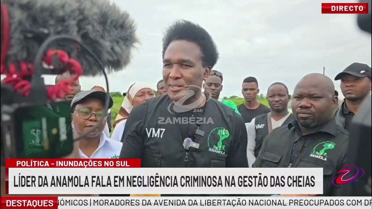 INUNDAÇÕES NO SUL: VENÂNCIO MONDLANE DENUNCIA “NEGLIGÊNCIA CRIMINOSA”| TV Zambézia 24h