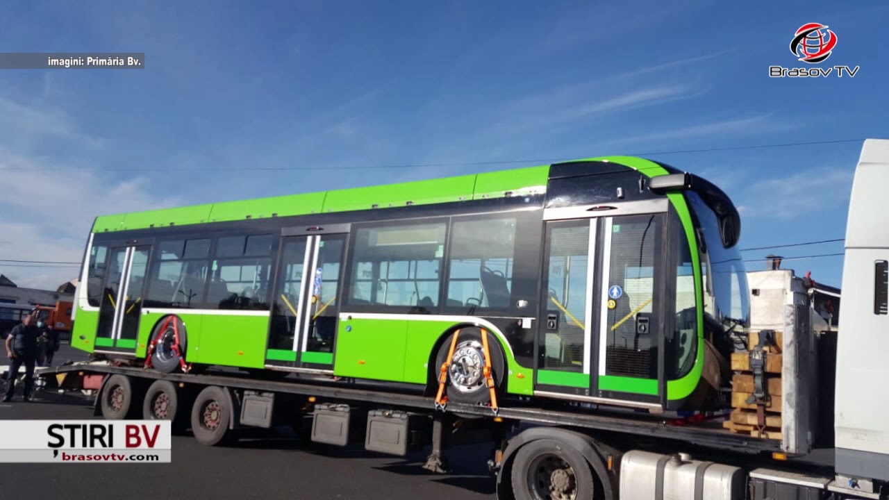 Primul autobuz electric a ajuns la Brașov