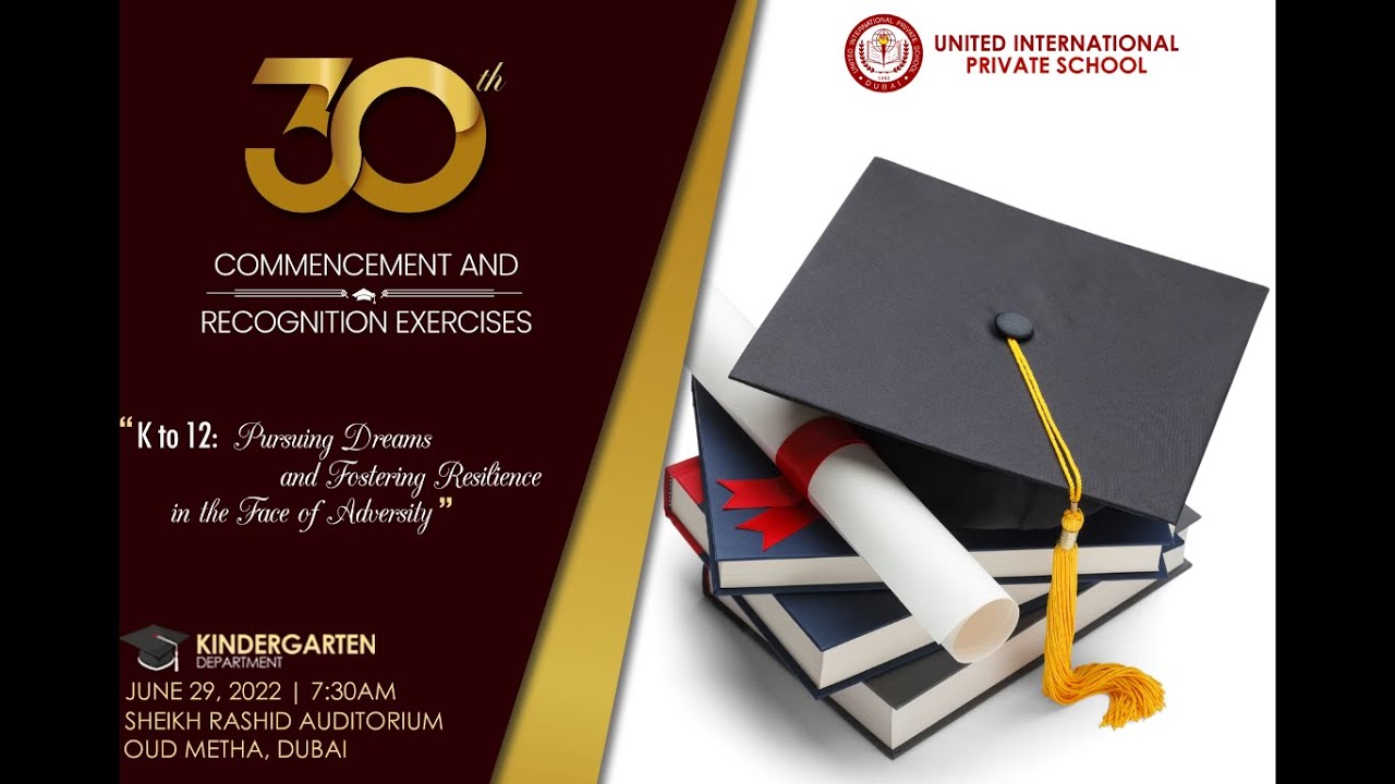 30th Commencement and Recognition Exercises - KINDERGARTEN DEPARTMENT