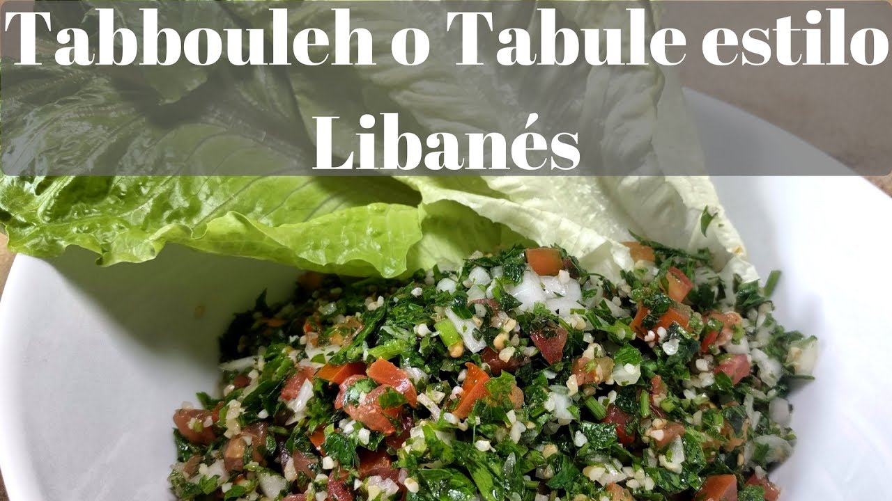 Receta de tabbuleh o tabule | 🥗 Ensalada de comida Libanesa original