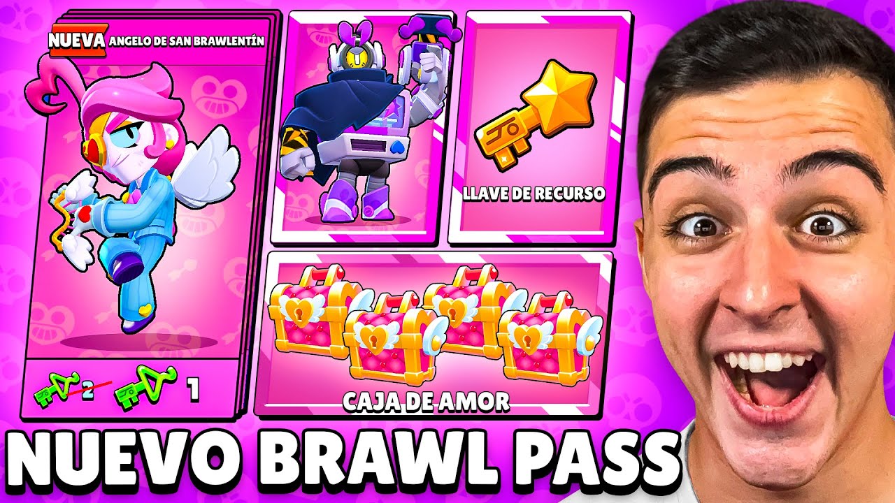 COMPRO y MAXEO el NUEVO PASE de SAN VALENTÍN en BRAWL STARS 😱💖