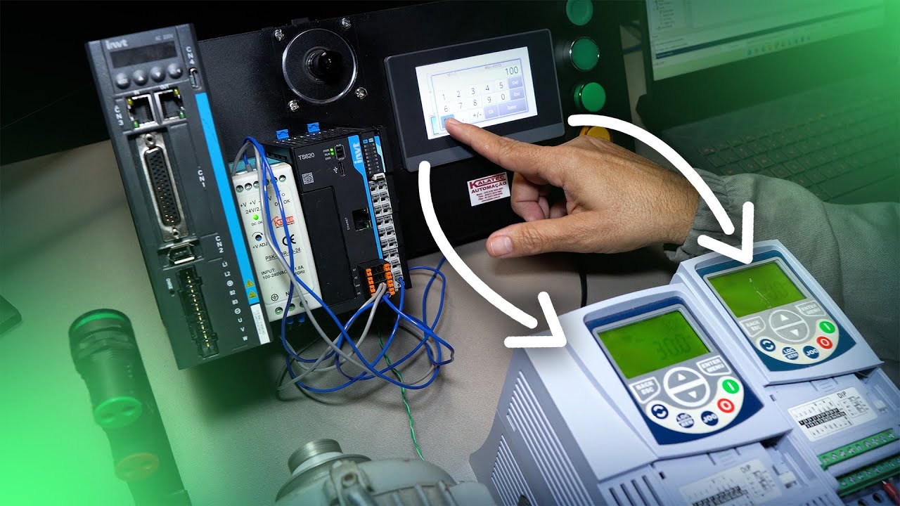 Comunicação Modbus entre IHM + 2 Inversores de Frequência WEG CFW500