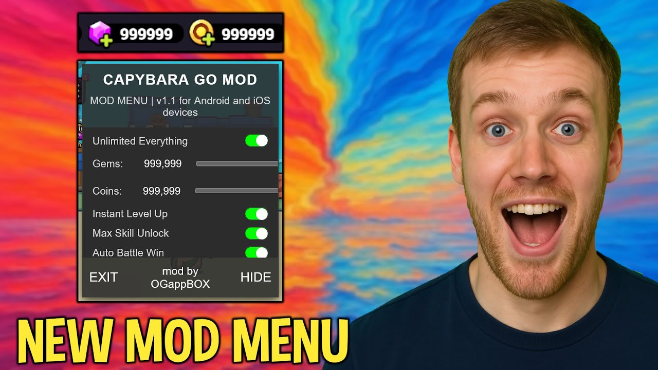 Capybara GO MOD MENU 💎 Взлом с неограниченными драгоценными камнями и монетами!