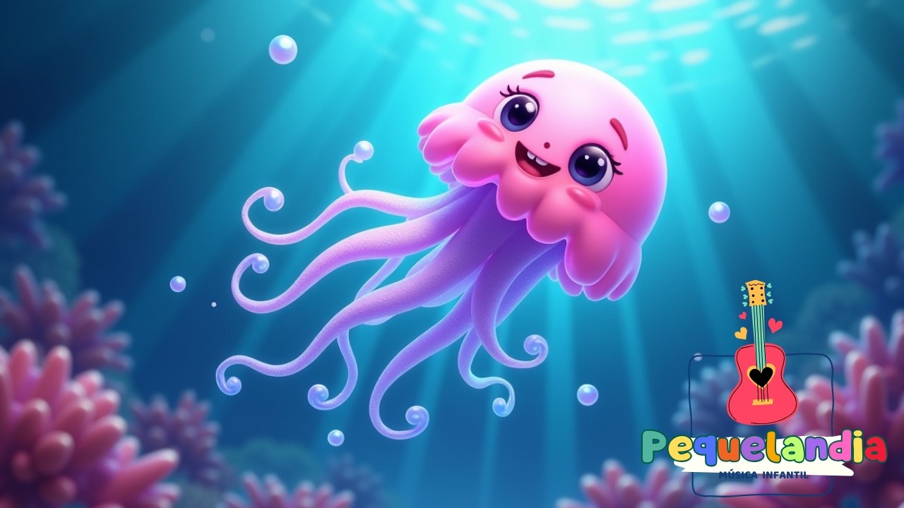 Medusita Luz Luz 🪼✨ | música infantil para relajarse y jugar