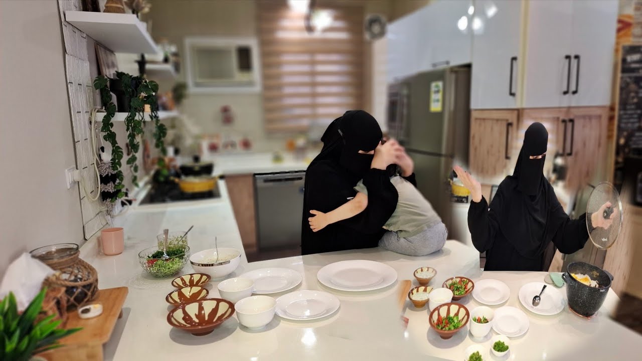 روتين يوم الجمعة المباركة يوم جميل دافئ مع عائلتي❤️مداخله لزوجي لطيفه🥰
