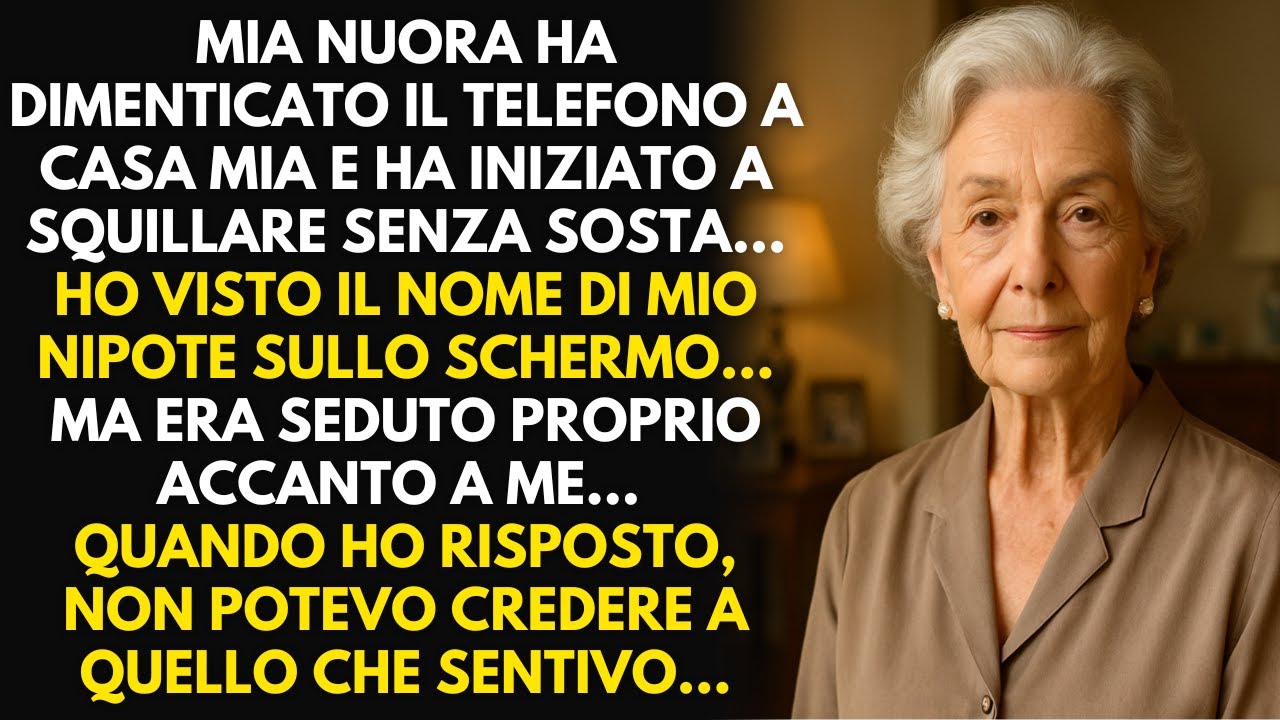 Il telefono di mia nuora squillò. Sullo schermo c’era il nome di mio nipote, ma era accanto a me...