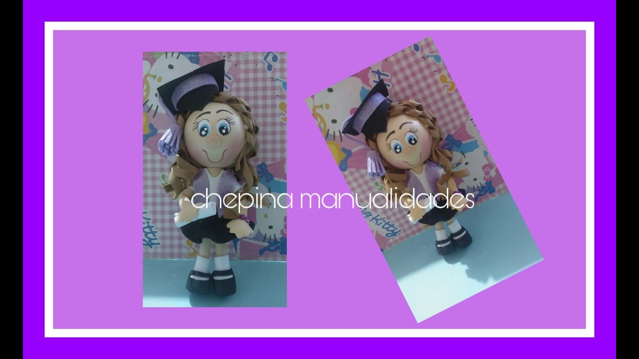 Mini fofucha graduada 2020 / chepina manualidades