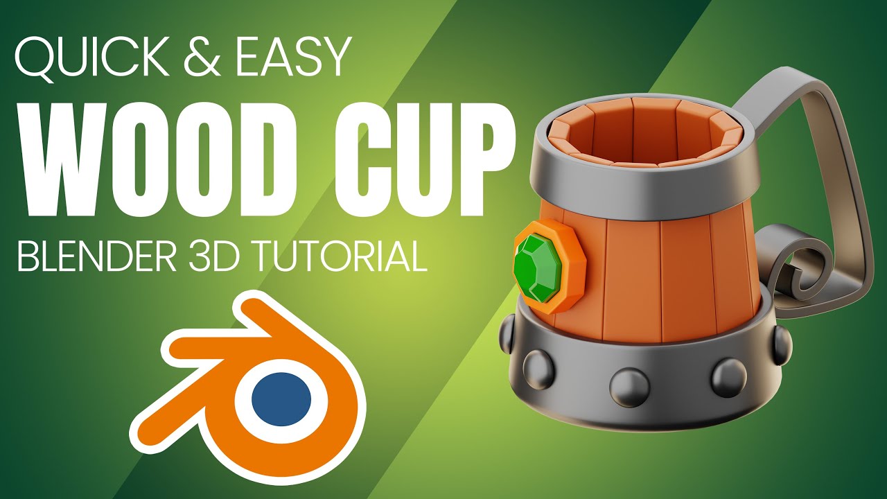 Blender 3D Wood Cup Modeling Tutorial - Quick and Easy - Blender 3D Tutorial