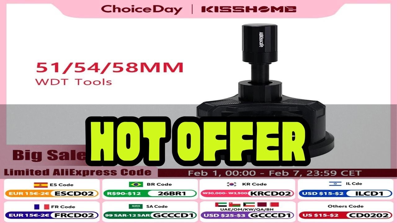 Alikisscafe Espresso Stirrer Distribution Tool Rotary Coffee Needle Distributor For 51mm 53mm 58mm