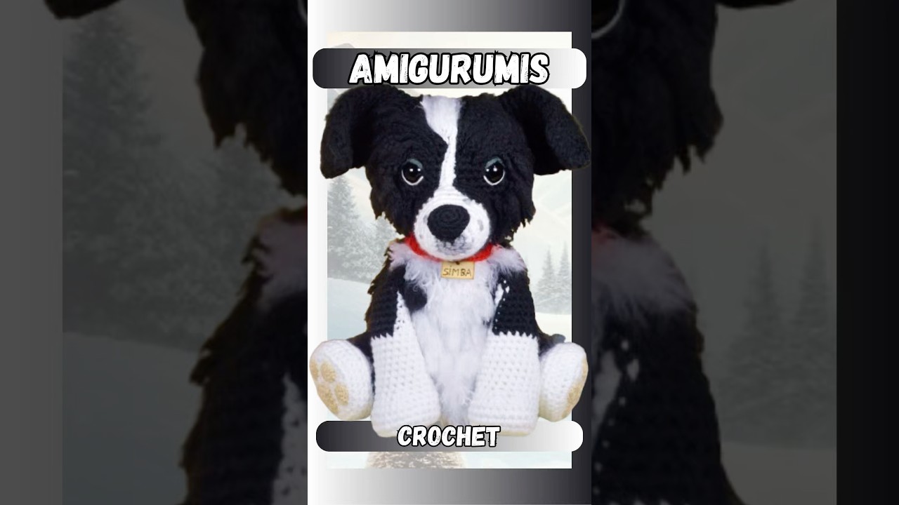 AMIGURUMI BORDER COLLIE 🐶🧶 #shorts #crochet #bordercollie #amigurumi #perros #dogs #handmade #diy