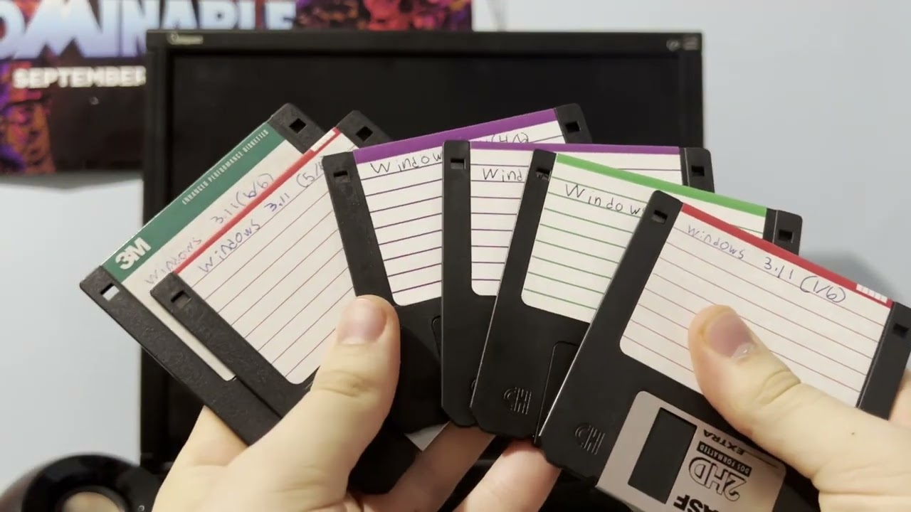 Windows 95 (Floppy Disk): Unboxing & Upgrade from Windows 3.1