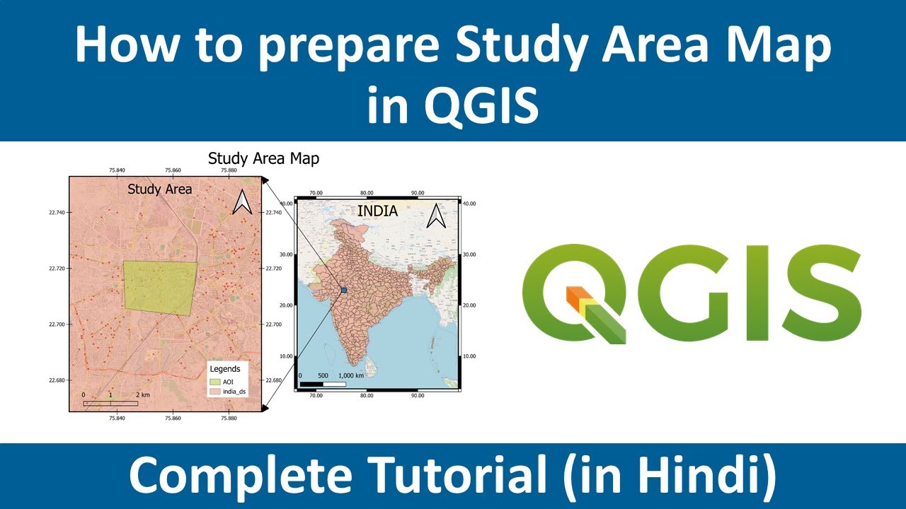 QGIS making a Map | How to prepare study area map in QGIS | Create map layout in QGIS