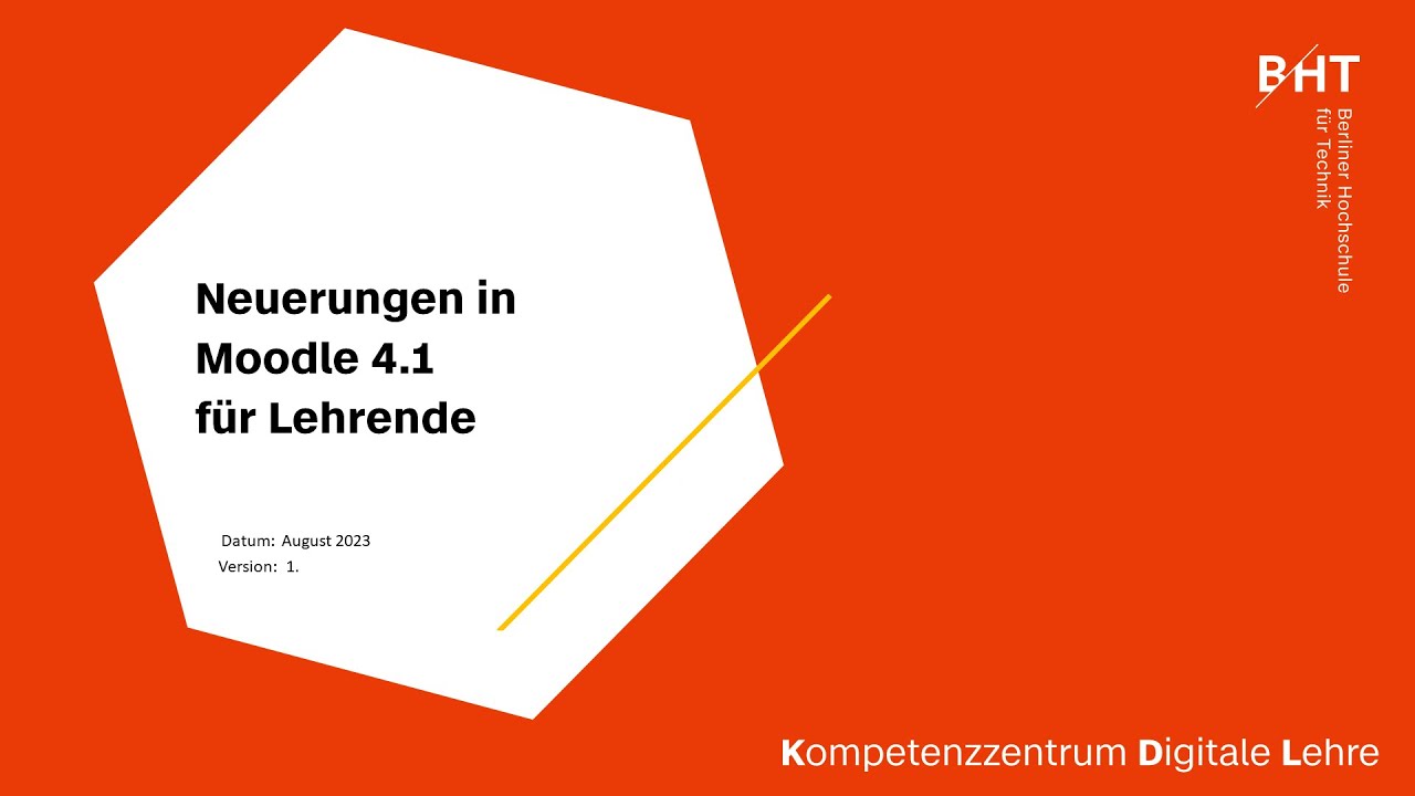 Neuerungen in Moodle 4.1 für Lehrende der BHT