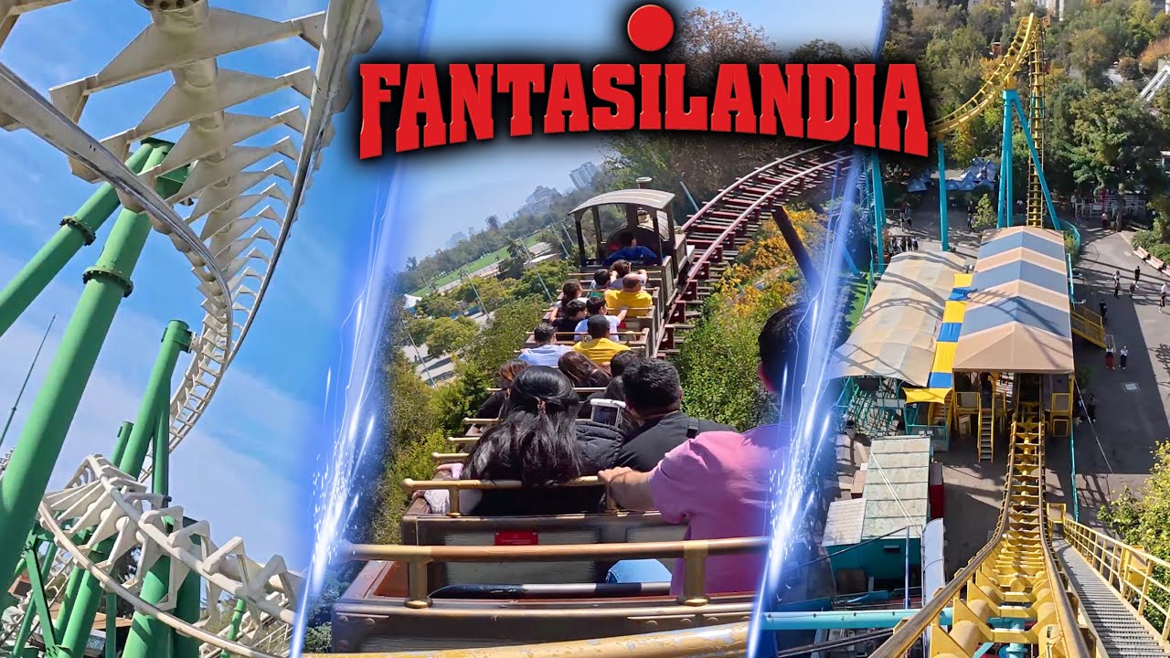 Все американские горки в Fantasilandia - Santiago de Chile 🇨🇱