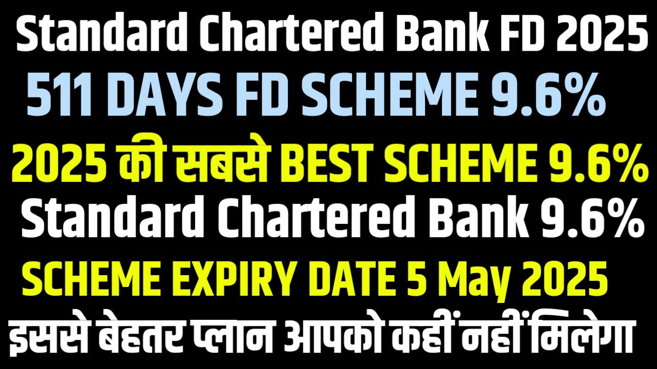Standard Chartered FD Rates 2025 | Standard Chartered Fixed Deposit Rate 2025 | Fixed Deposit 2025