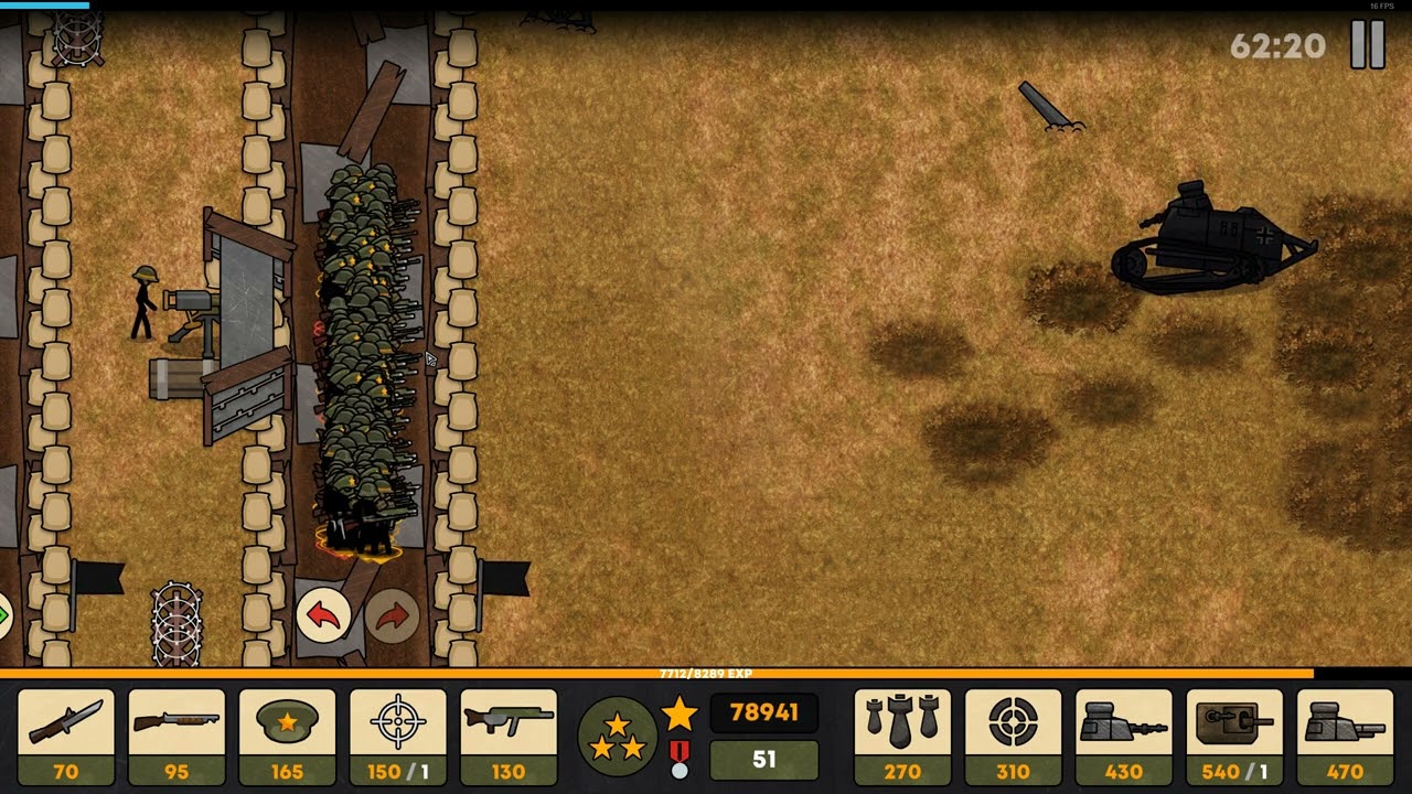 Stickman Trenches endless lvl 100-101