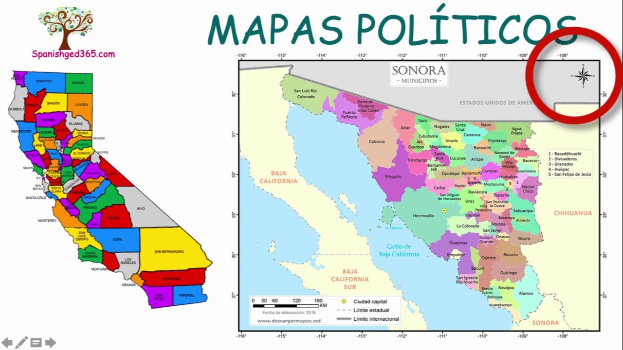TIPOS DE MAPAS- Estudios sociales - GED en español