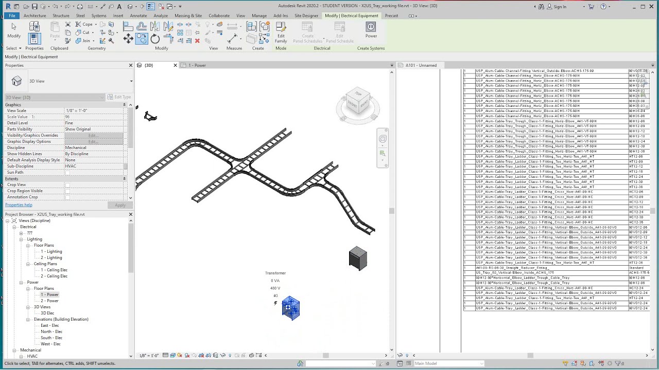 Revit MEP Cable Tray Runs and Templates