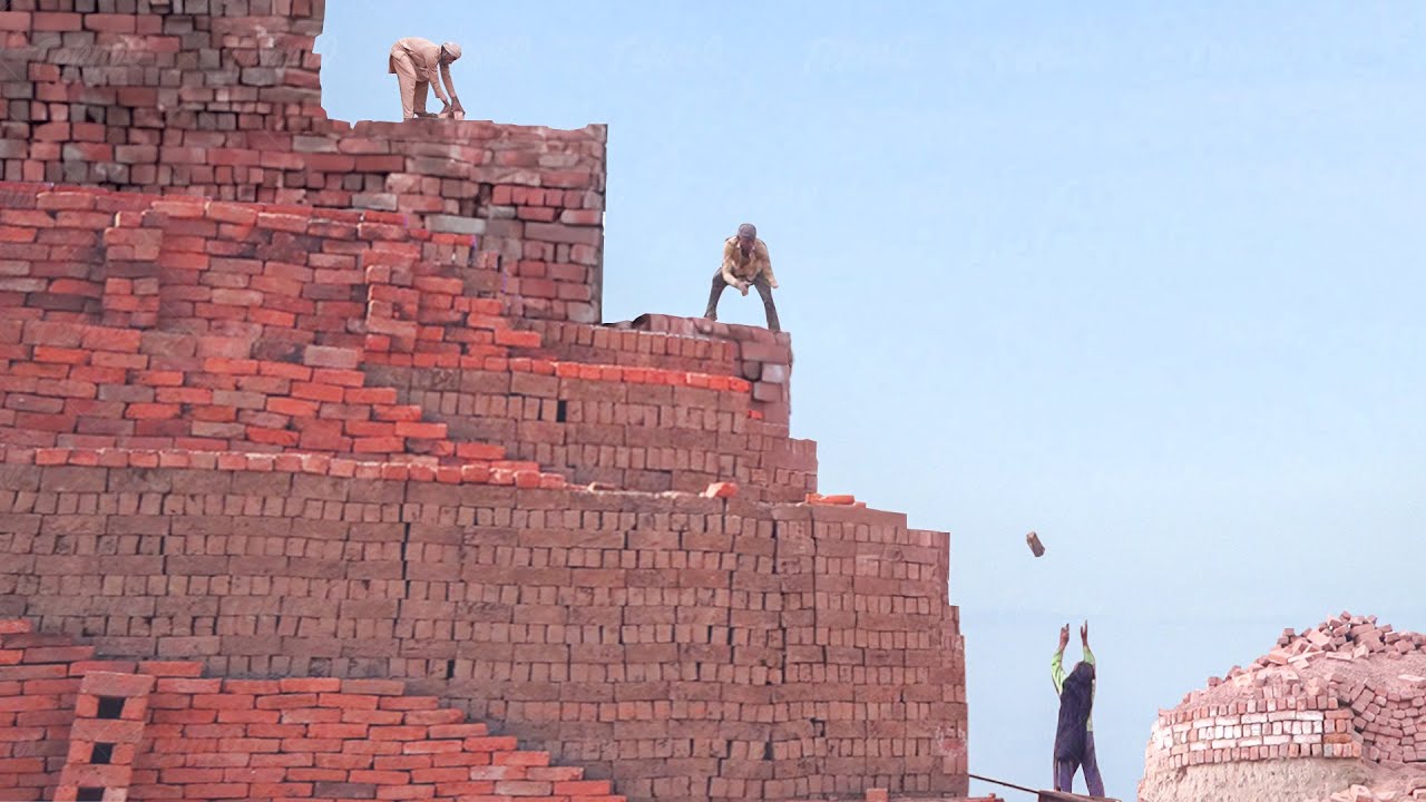 Primitive Way They Produce Million of Clay Bricks