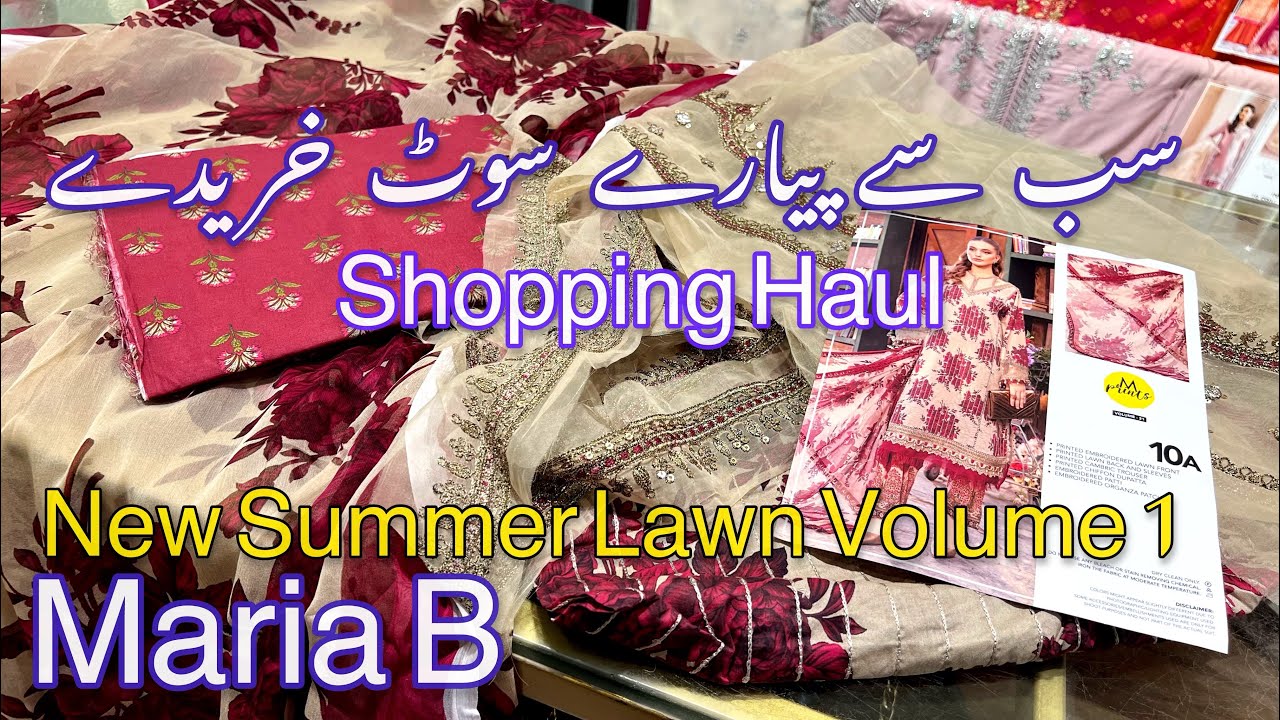 Maria B. Lawn Dresses Huge Shopping Haul