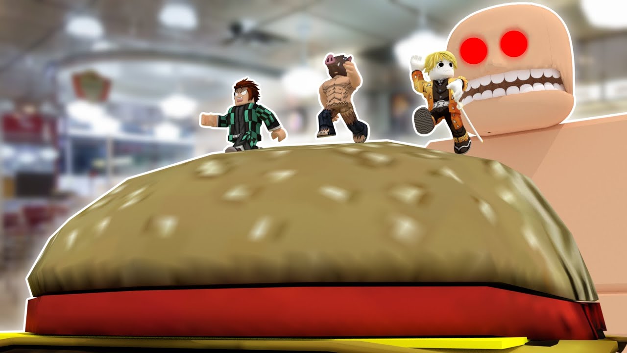かまぼこ隊が人食い巨人がいるハンバーガー屋さんから脱出しようした結果！？【ROBLOX・ロブロックス】【ぱちしゅう】