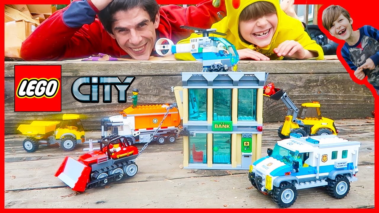 Lego City Police Bulldozer Break-in Time Lapse Build and Play