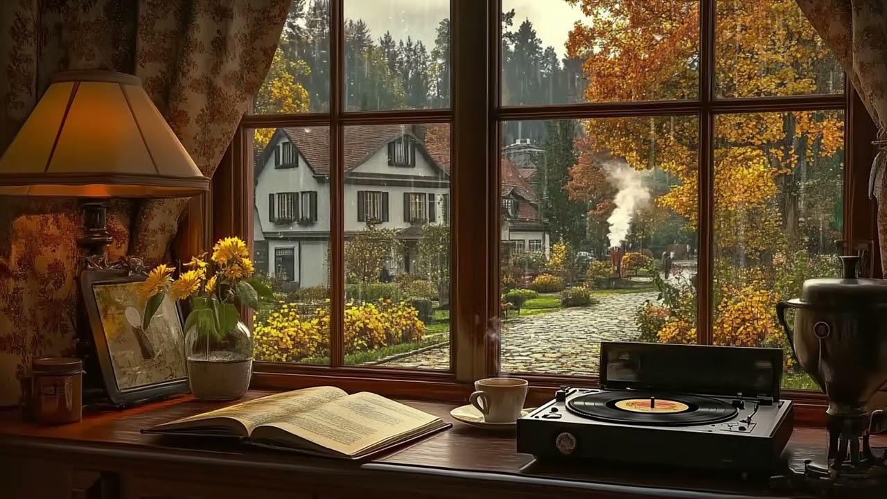 Peaceful Rainy Day with Jazz Music for Study Work Relax and Sleep
